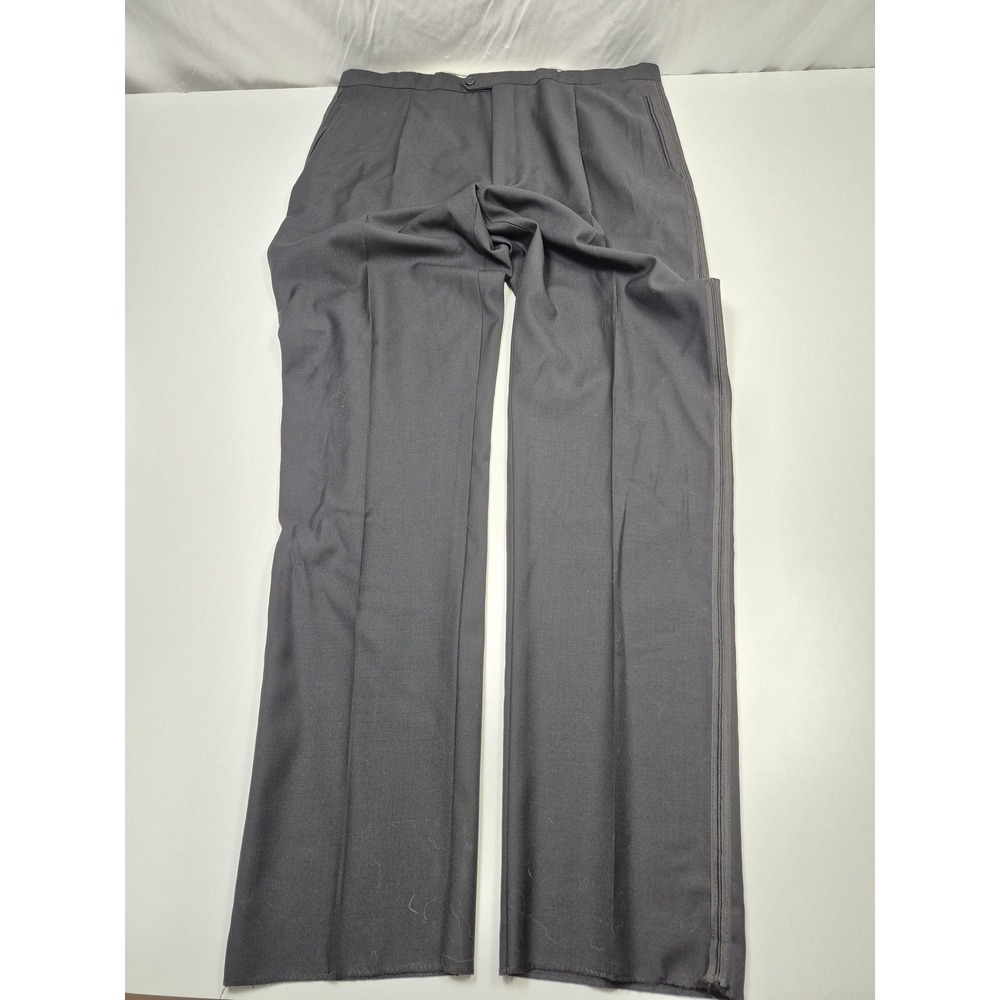 Zanieri Dress Tuxedo Pants Mens 42x36 Gray Business Pleated Straight Italy NWOT